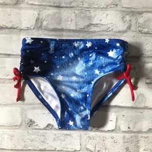 GIRL’S | Star Swim Bottoms 18M Red White Blue